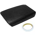 AUTOKAY Leather Center Console Lid Armrest Cover Upholstery Fits Acura TSX 2009-2014 - Black