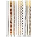 COKOHAPPY 5 Sheets Armband Bracelet Gold and Silver Flash Metallic Temporary Tattoo