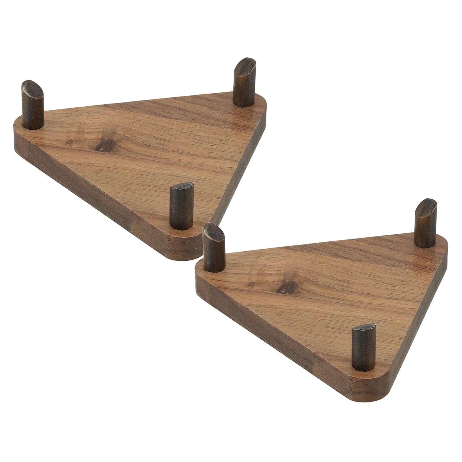 PATIKIL Ball Display Stand 4.7 Inch, 2 Pack Multi-Function Wood Ball Stand Display Holder for Football Basketball Volleyball Soccer Ball Rugby, Brown