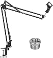 InnoGear Upgraded Microphone Suspension Stand with 3/8" to 5/8" Screw Adapter Mic Clip Adjustable Boom Studio Scissor Arm Stand for Blue Yeti Snowball, Yeti Nano, Yeti x and other Mic