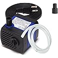 AQUANEAT Small Fountain Pump, 50 GPH Mini Submersible Water Pump with 3.3 ft Tubing, for Aquarium Fish Tank, Pet Water Fountain, Hydroponics, Pond Waterfall
