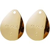 Dr.Fish 30pk Spinner Blades Colorado/Willow Blade for Lure Making | Fishing Spinner Blades for Inline Spinnerbait, Walleye Rig Crawler Harness Lure Making Supplies Accessories