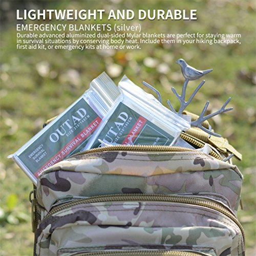 OUTAD 10Pack Outdoor Waterproof Windproof Reusable Emergency Survival Thermal Blanket First Aid Sun Shade Ground Cover - Thumbnail 2