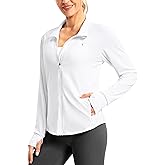 Soothfeel Women's UPF 50+ Lightweight Athletic Jackets Sun Protection Zip Up Long Sleeve Shirts Hiking Workout Outdoor Pocket
