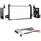 Car Stereo Dash Kit and Wire Harness Combo to Install a Double Din Size Aftermarket Radio for 2003-2011 Lincoln Town Car