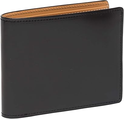 Amazon フライングホース Flying Horse 二つ折り財布 名入れ刻印無料 日本製 コードバン レザー使用 財布 メンズ 01 ブラック Flying Horse フライングホース 財布