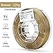 AMOLEN PLA 3D Printer Filament, Frosted Bronze 1.75mm Filament +/- 0.03 mm, 225G/0.5 LBS Spool, Includes Sample Marble Filament - 100% USA