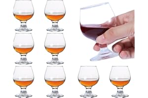 Glsairy Cute Shot Glasses Brandy Mini Shot Glass Snifters Sherry Glasses (3.5 oz |100 ml)