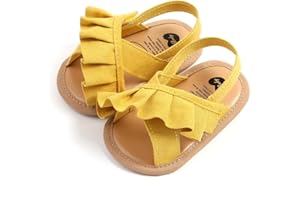 CLOUCKY Baby Girls Toddler Summer Sandals Flat Flower Shoes