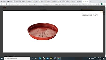 GARDENS NEED 110036 Plastic Drip Tray Set 13