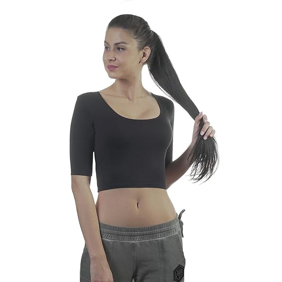 Blouse(N) Perfect Half Sleeve Close Back Neck Readymade Blouse