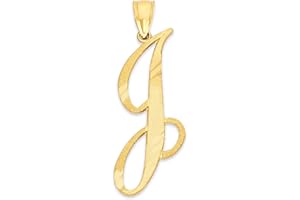 Ice on Fire Jewelry 10k Gold Initial Pendant