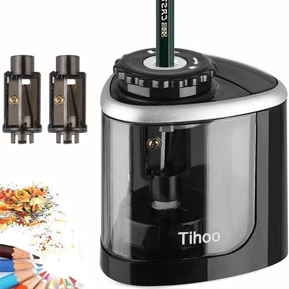 Amazon Jingdian 鉛筆削り電動 手動 両用 持ち運び便利 電動えんぴつ削り 子供 学校 事務用 2 4 X2 4 X2 8 2つのコア 文房具 オフィス用品 文房具 オフィス用品