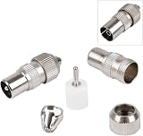 Gunwon 5 PCS Aerial Coaxial Connectors 2x Female 2x Male Plug Adaptor view 2