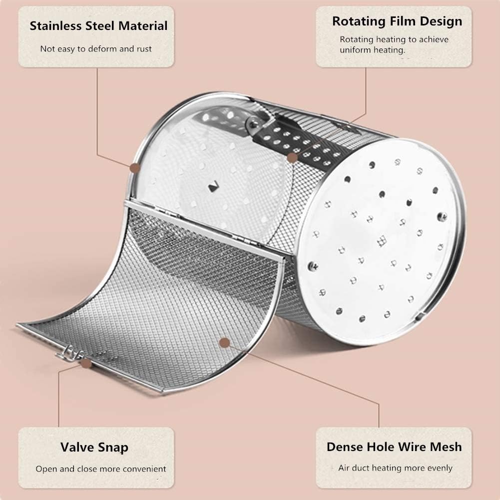 12 * 18cm Stainless Steel Rotisserie Oven Basket for Roasting Baking Nuts Coffee Beans Peanut BBQ Grill Roaster Ovens Ovens - Image 5