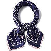 ANDANTINO 100% Real Mulberry Silk Scarf -21'' x 21''- Lightweight Neckerchief –Women Men Small Square Digital Printed Scarves