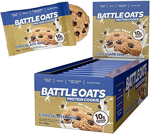 Battle Oats Protein Cookie 12x60g Chocolate Chip