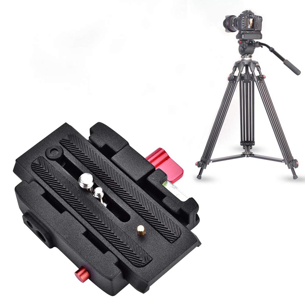 Quick Release Plate QR Clamp, Aluminium Alloy Quick Release QR Clamp Base Plate for Manfrotto 500 AH 701 503 HDV 577 for Tripod Head Quick Release