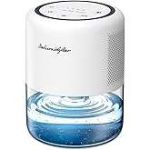 Windangel - Small 45oz (1.3L) Home Dehumidifier Portable Quiet Dehumidifier with 3 Modes, 10 Color Lights, 4 Timer Settings f