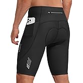 baleaf Men's 4D Padded Bike Shorts Cycling Zipper Pockets Biking Bicycle Mountain Riding Biker Cycle UPF 50+