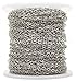 CleverDelights 2x3mm Cable Chain - Platinum Silver Color - 30 Feet