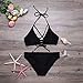Ekouaer Bikini Women Halter Solid Color Bikinis Triangle Swimsuits