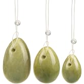 ZORZA 3Pcs Eggs Massage Stone Jade Massage Natural Stone Stress Exercise Release Balls for Women