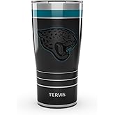 Tervis Traveler NFL Jacksonville Jaguars - Night Game Triple Insulated Tumbler Travel Cup Keeps Drinks Cold & Hot, 20oz, Stainless Steel