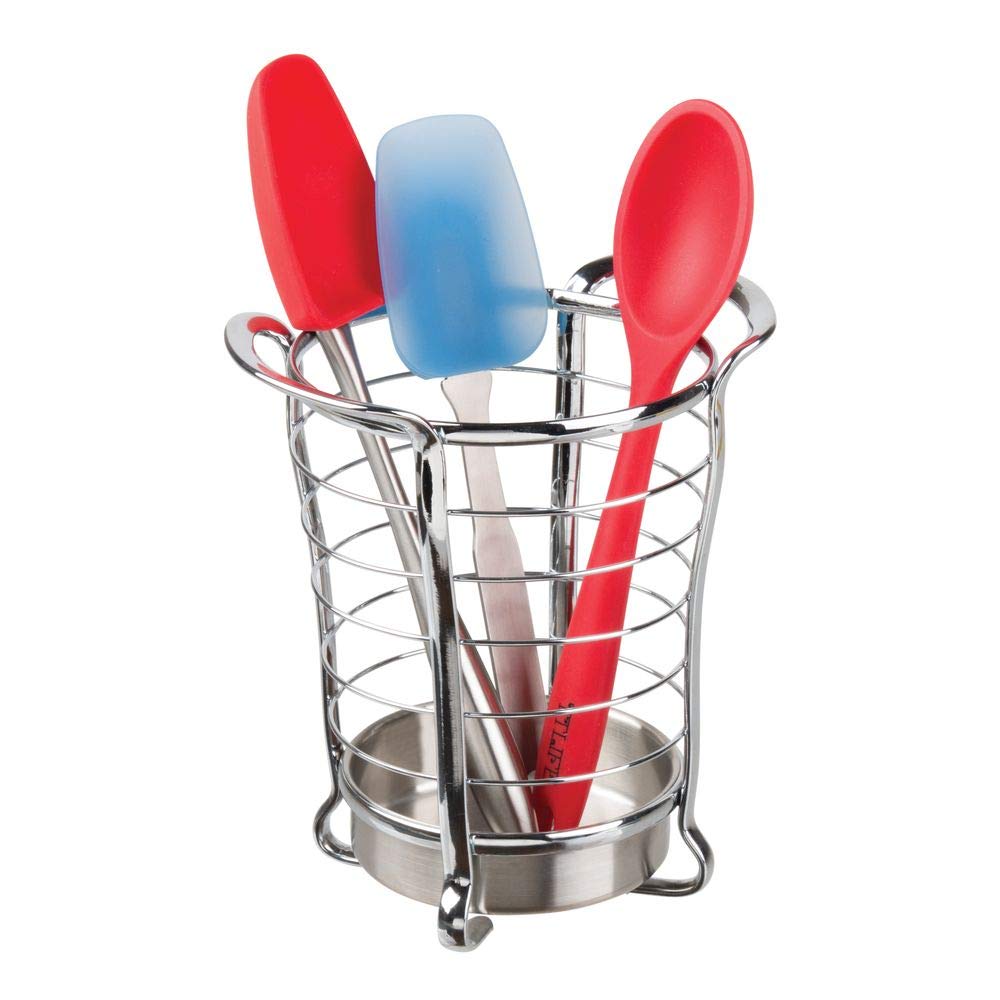 mDesign Küchenutensilienhalter Edelstahl - perfekt als Besteckhalter