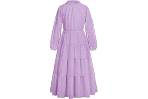 GRACE KARIN Girls Long Sleeve Dress A-line Flowy Maxi Dresses for Girls 5-14 Years