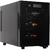 Koolatron Wine Fridge - Wine Cooler, 6 Bottle Cabinet for Champagne, Red & Whitewine, Freestanding Cellar For Bar, Home, Smal