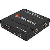 J-Tech Digital HDMI Splitter 4K 60Hz 1X4 Multi-Resolution Output (MRO) HDMI 2.0 Splitter Supports downscale HDR HDR10 / Dolby Vision 4K@60Hz 4:4:4 HDCP2.3 2.2 (JTECH-4KSP4)