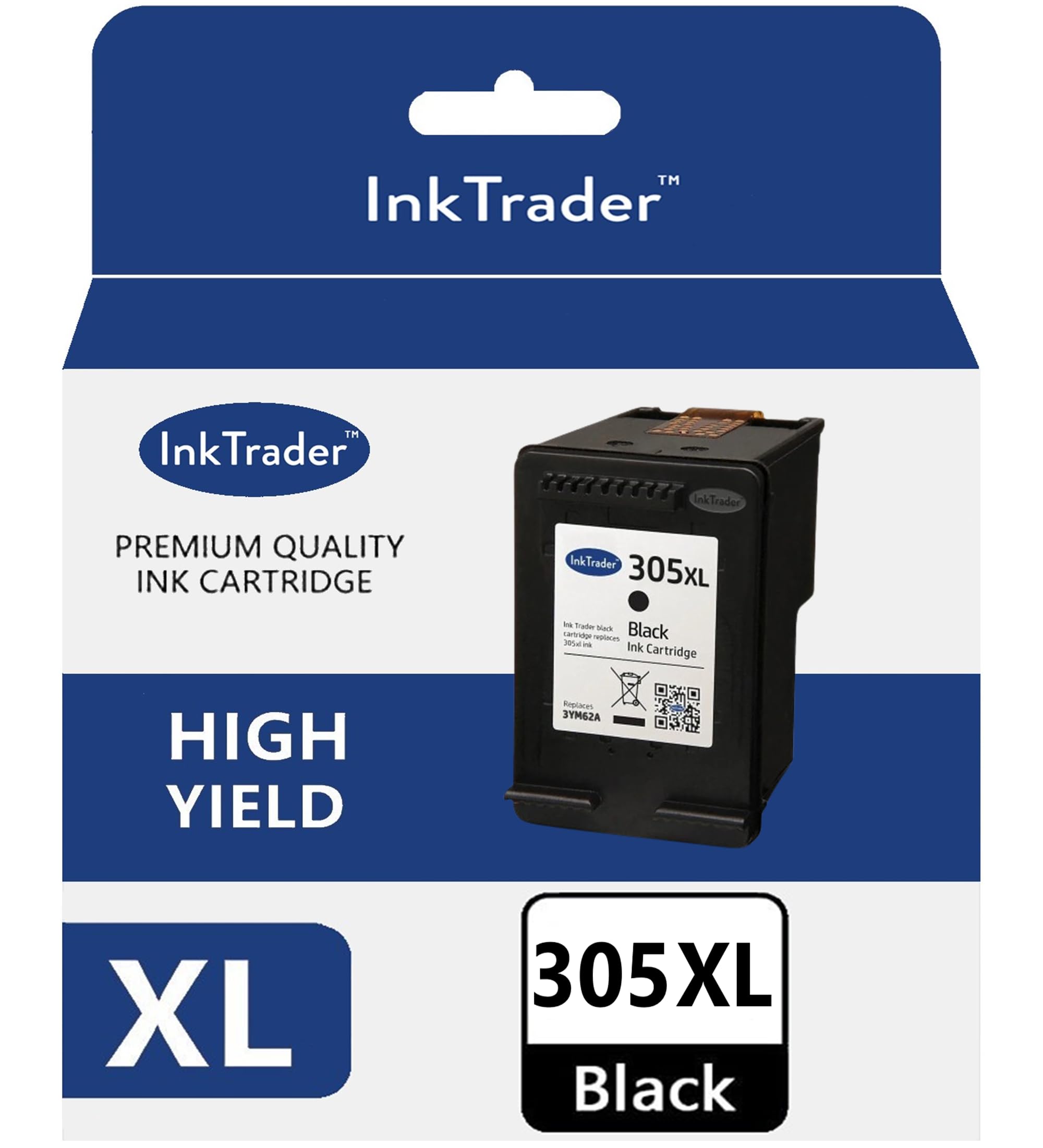 Ink Trader 305 XL Black Ink Cartridge Replacement for HP 305 For Use In Envy 6000 6032 6020 6022 6055 Pro 6400 DeskJet 2700 2710 2720 2722 2752 1210 4100