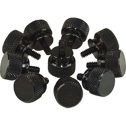 Rändelschrauben (schwarz) für Gehäuse, 12mm, 2x 10er Pack