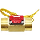 GREDIA G3/4" Hall Effect Liquid Water Flow Switch Control Flowmeter Counter Meter for Humidifier Water Dispenser Shower Water Heater Copper BSP Male Thread 1-50L/Min