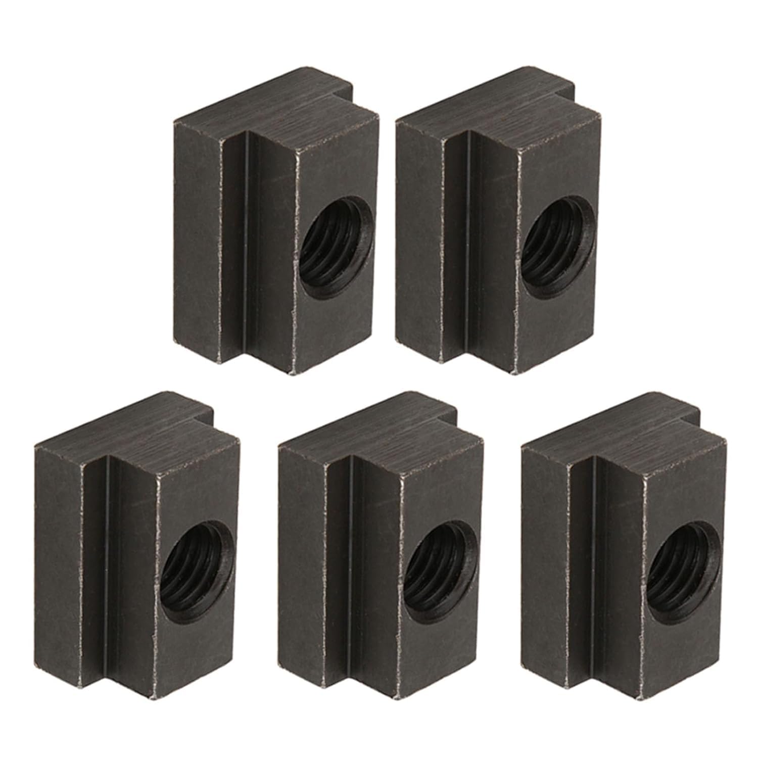 5pcs T Slot Nuts M12 Threads Fit Into T-slots In Machine Tool Tables,Black Oxide Finish