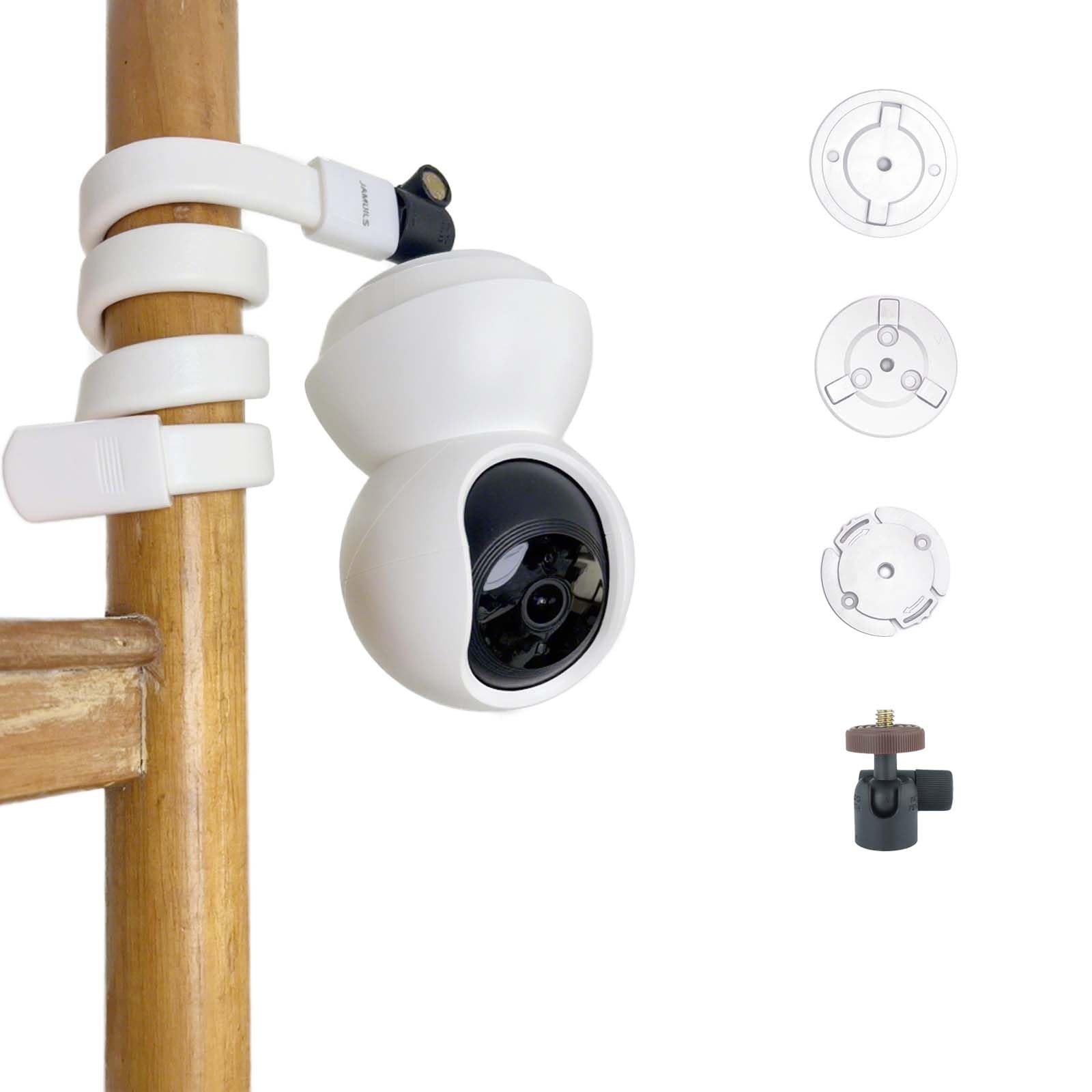 JAMUILS Universal Flexible Twist Baby Video Monitor Mount, Flexible Security Camera Mount Compatible with XIAOMI TP-Link EZVIZ Arlo Pro