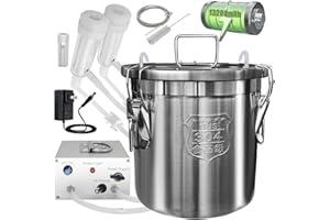 Hantop 12L Goat Milking Machine, Rechargeable Battery Powered Speed Adjustable Pulsating Vacuum Pump, 304 Stainless Steel Milk Bucket with Auto Stop Check Valve Goat Milker Machine (Pro Model)