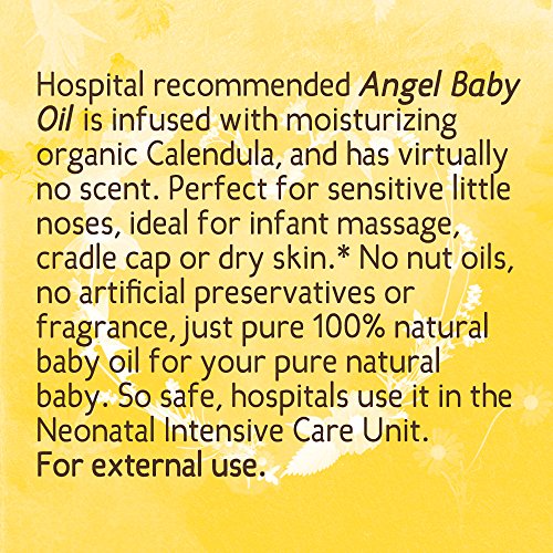 Earth Mama Calendula Baby Oil | Massage Oil for Newborn Skin Care, Dry Skin & Scalp Moisturizer, Fragrance Free, 4-Fluid Ounce