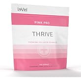 Le-Vel Thrive Premium Collagen Powder Drink - Pink Lemonade - Type I and III Collagen, Hyaluronic Acid, Biotin, Vitamin C (16 Stick Packets, Pink Lemonade - No Caffeine)