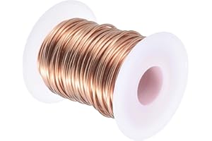 uxcell Soft Copper Wire (14 Gauge, 65.6 FT), 99.9% Pure Bare Copper Wire 1.6mm Solid Craft Wire for DIY Crafting Gardening Decoration (20Meter)