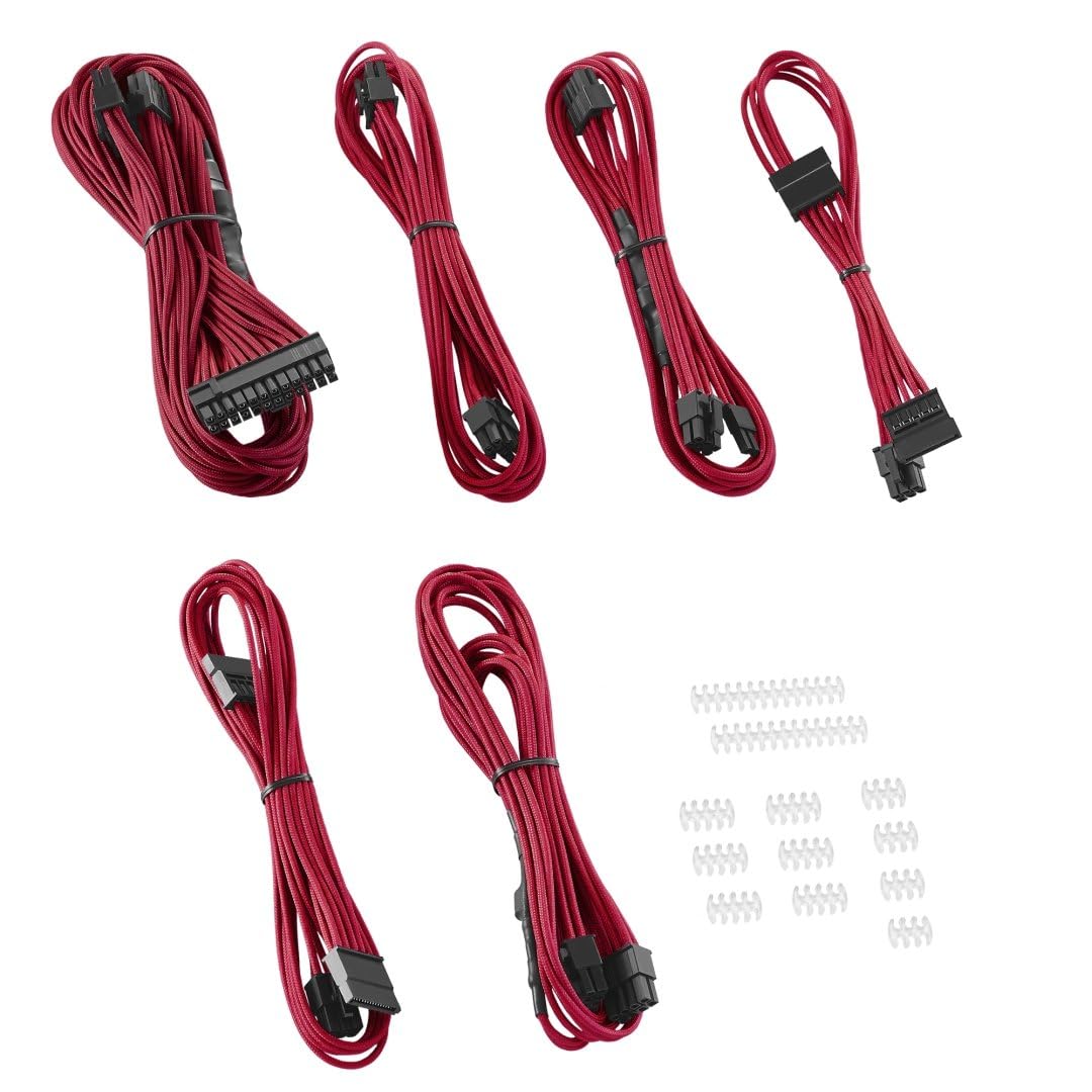 CableMod compatible C-Series Rmi, RMx ModFlex Essentials Cable Kit - rot