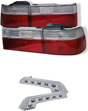 Amazon Com For 1990 Accord Dx Tail Lights 8 Led Fog Bumper Light Automotive