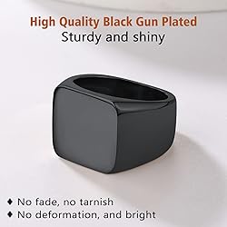 FindChic Customized Engraved Signet Rings Square