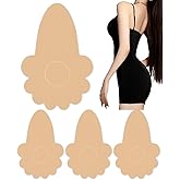 Qivorimith Boob Tape for Women,4 PCS Breast Lift Tape for Large Breasts,Boobytape Push Up for A-E Cup Beige
