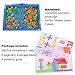 LiCB 296 Pcs Pile up Toys Diy Science kids Mushroom Nails Mosaic the Composite Picture Jigsaw Puzzle Game Creative Mosaic Pegboard Educational Toys for Children (Random Colors)