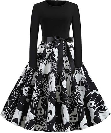 Amazon Com Klfgj New Gothic Halloween Vintage Party Dress Lady