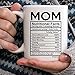 MyCozyCups Mom Nutritional Facts Coffee Mug - Funny New Gag 11oz Novelty Gift from Daughter, Son, Husband for Birthday, Christmas, Anniversary, Valentine's Day - Awesome Mommy Cup