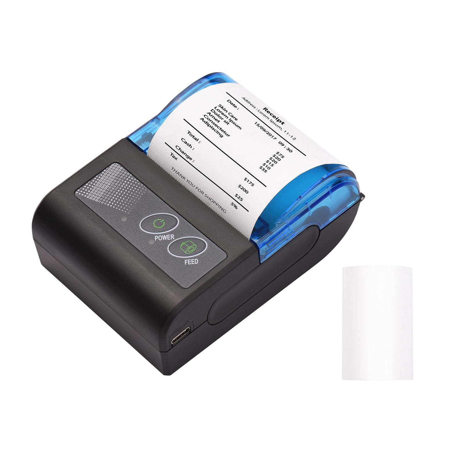 Photo 1 of Sunydog Receipt Printer, Portable Mini Thermal Receipt Printers USB Receipt Bill Ticket Printers with 58mm Print Paper, Fit for Android for Windows for Restaurant Sales Retail