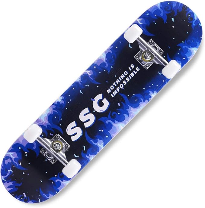 ZCR Complete Skateboard 31x8 Complete Deck Doppel Tritt Maple